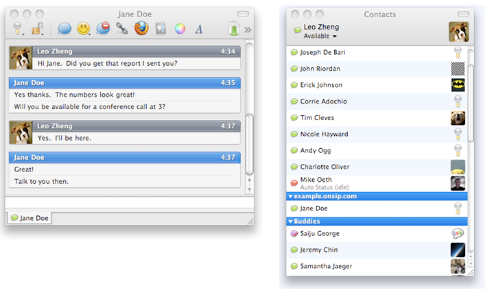 adium chat and buddy list windows adium chat and buddy list windows