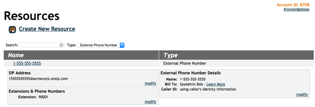 OnSIP External Number Resource - Assign Extension OnSIP External Number Resource - Assign Extension