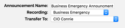 Business emergency announcement Business emergency announcement