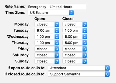 Emergency business hour rules Emergency business hour rules