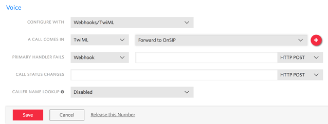 Routing Calls from Twilio to OnSIP with a TwiML Bin Routing Calls from Twilio to OnSIP with a TwiML Bin
