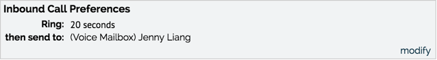 Inbound call preferences Inbound call preferences